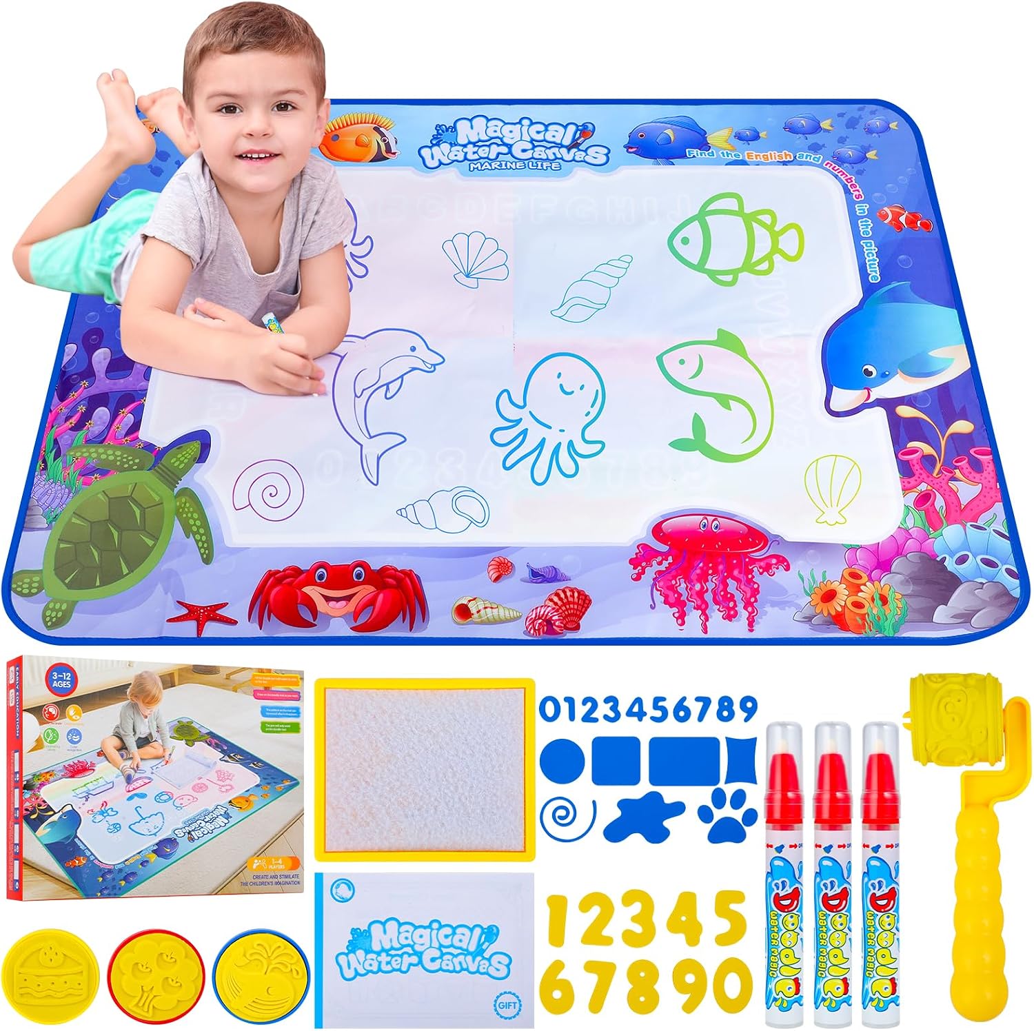 Alfombra mágica para dibujar con agua